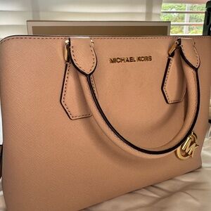 Michael Kors Tan Saffiano Leather Satchel